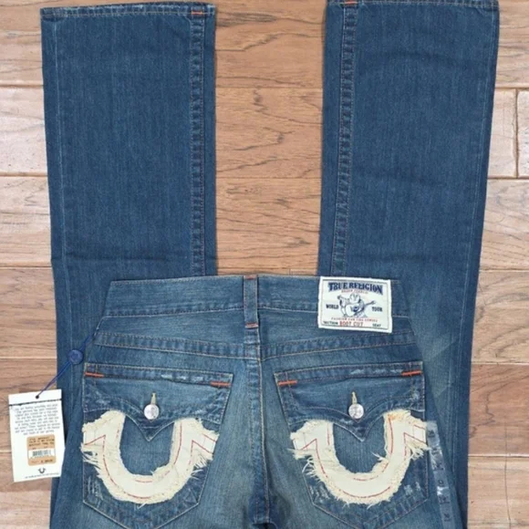 True Religion Billy Bootcut Patchwork Jeans NWT
